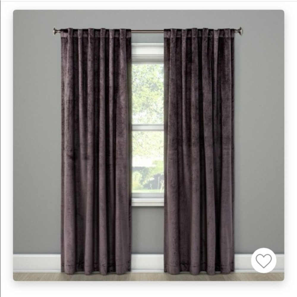 Project 62 velvet gray darkening curtain panel (1)